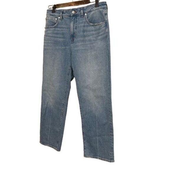 Madewell Curvy 90s Straight Jean Womens 29P Petite Light Wash Blue Stretch - Picture 2 of 9